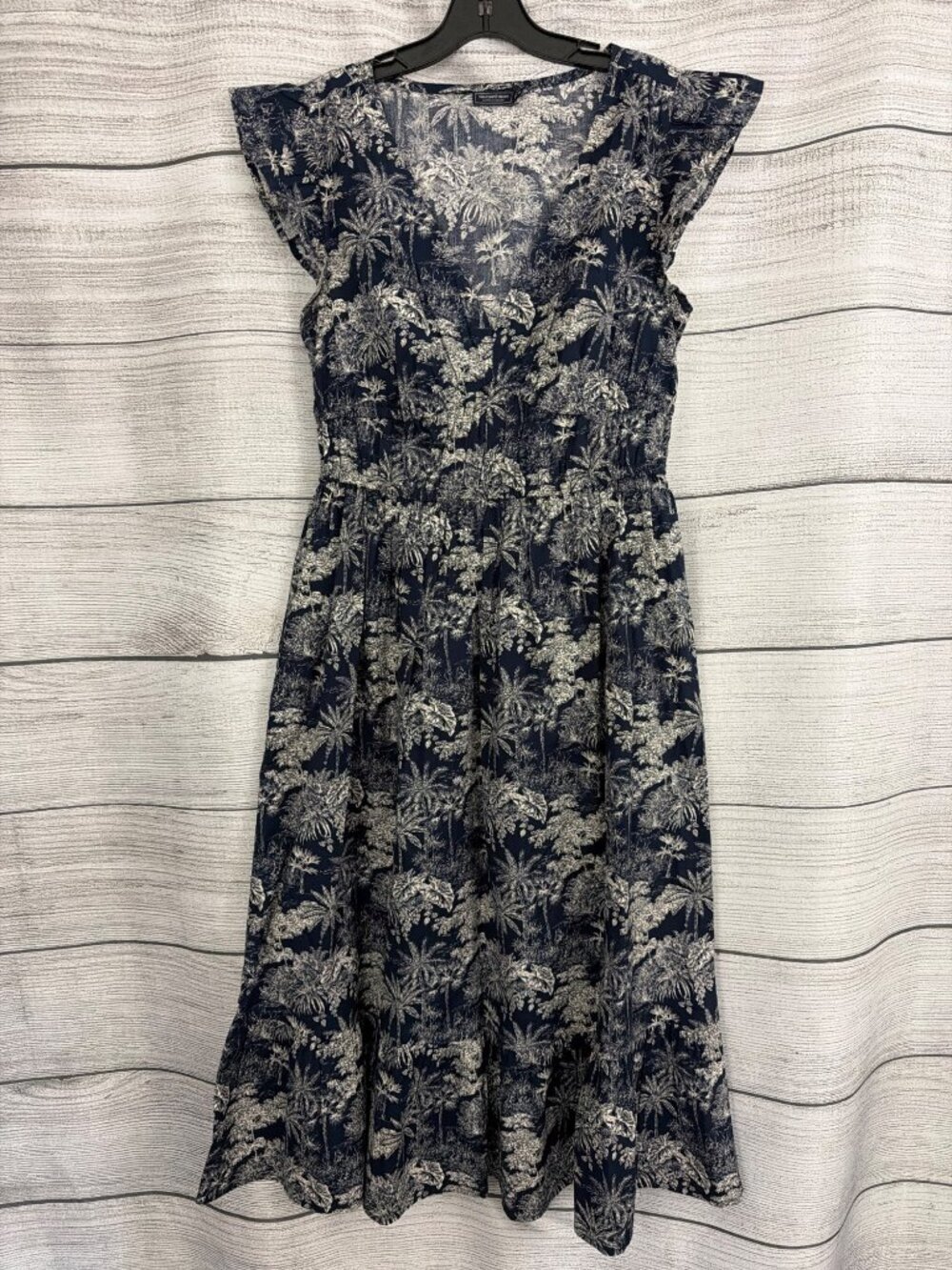Vineyard Vines Ruffle Hem Cotton Stretch Poplin Dress Size M